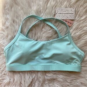 Tier Active Lush Sports Bra Medium Support Open Back Women’s Size XXL Glacier